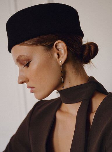 Pure wool pillbox hat