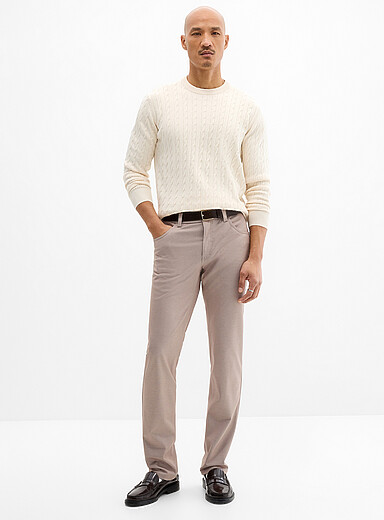 Bertini Charcoal Semi-plain 5-pocket pant for men