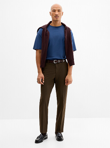Le pantalon confort twill uni