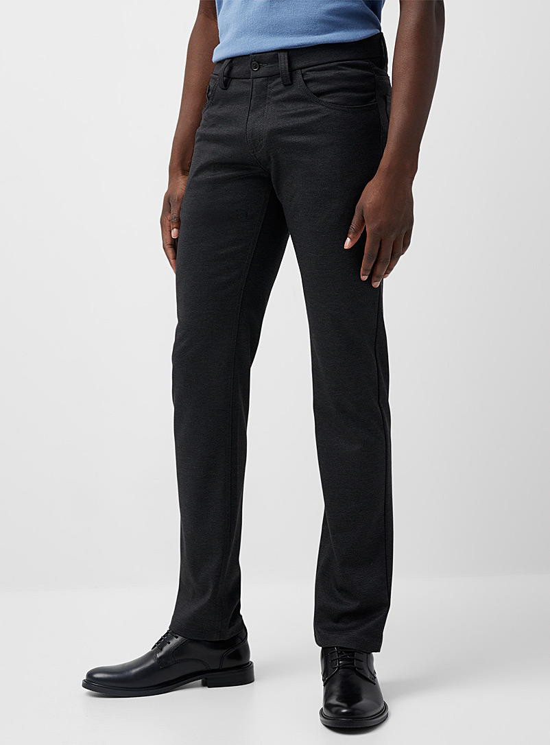 Bird's-eye knit washable pant Straight fit product image 2