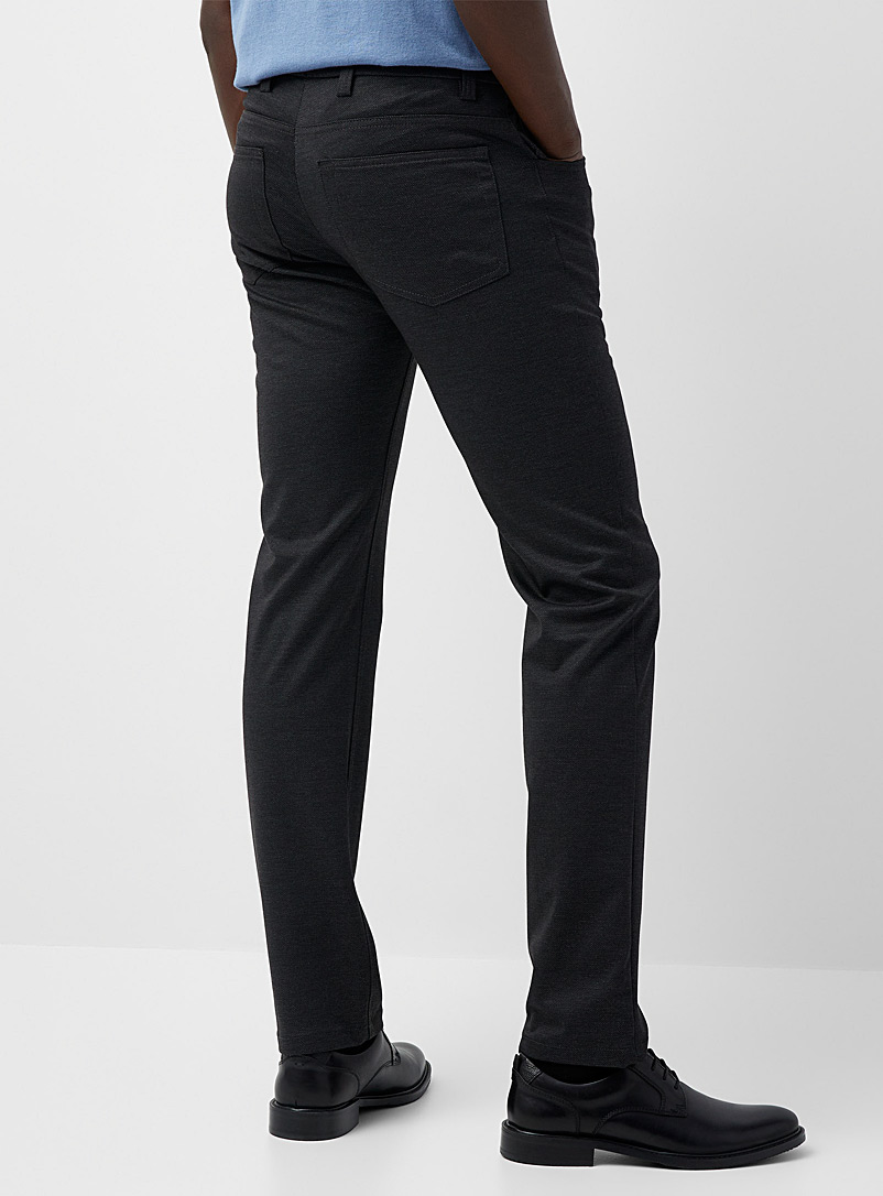 Bird's-eye knit washable pant Straight fit product image 3