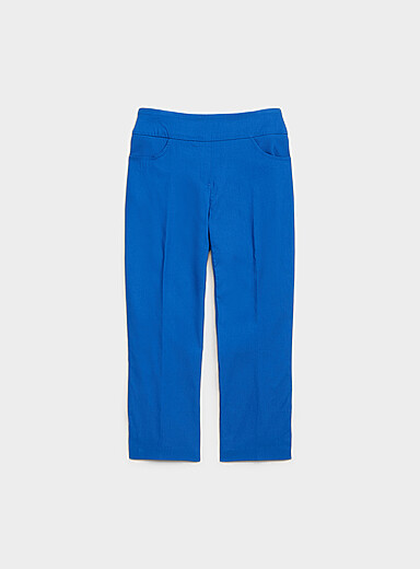 Le capri bengaline taille confort <b>Coupe : jambe ajust&eacute;e, taille r&eacute;guli&egrave;re</b>