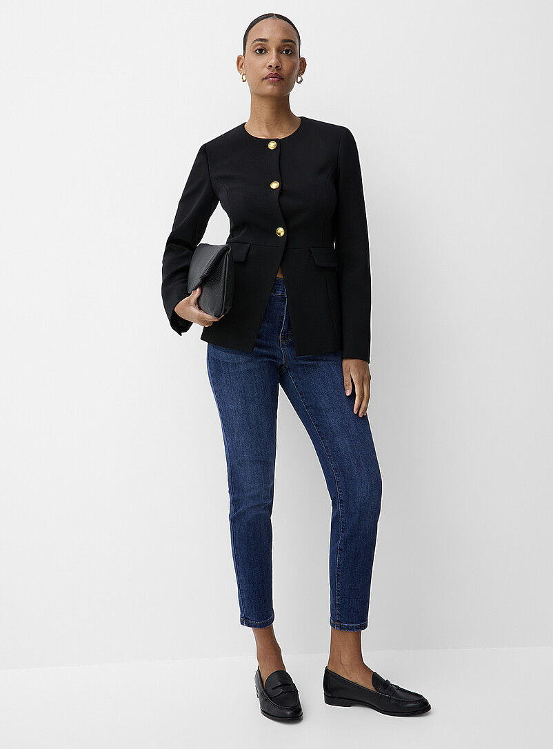 Jeans Femme Skinny Élastiqué Avec Déchirures Dentelle - Modèle B128 - Neuf Avec Étiquettes