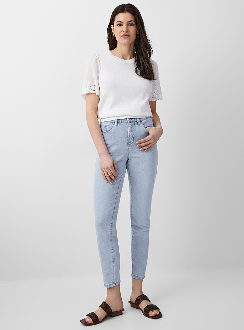 Contemporaine Teal Straight and slim stretch jean for women
