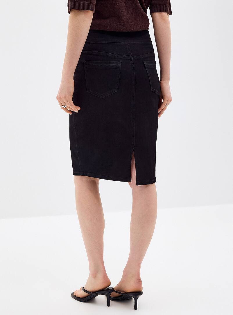 Contemporaine Slate Blue Stretch denim slim-fit skirt for women