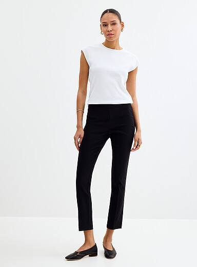 Comfort-waist bengaline pant <b>Fit: Slim leg, regular rise</b>