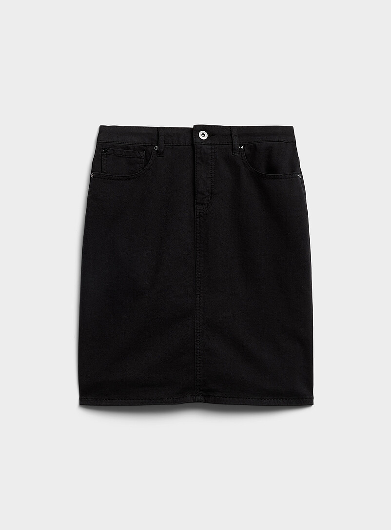 Stretch Denim Miniskirt
