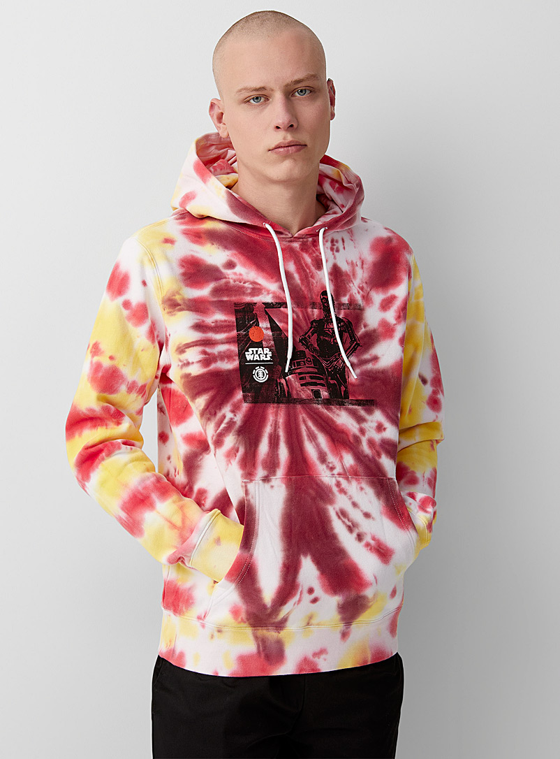Element Red Droids tie-dye hoodie for men