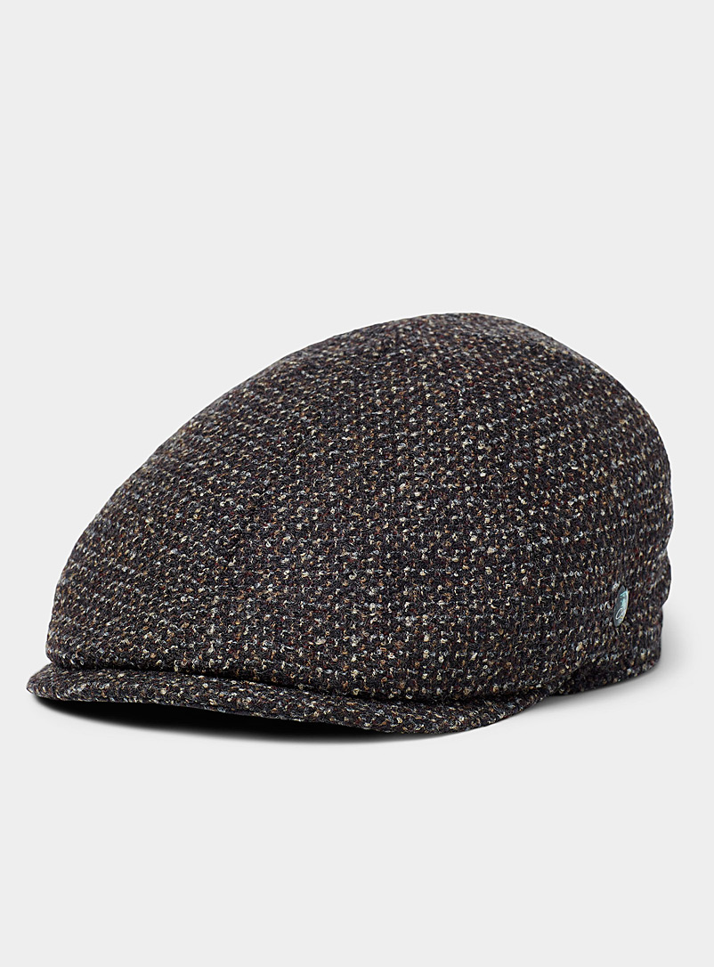 City Sport Patterned Brown Heathered knit Camelot cap for men