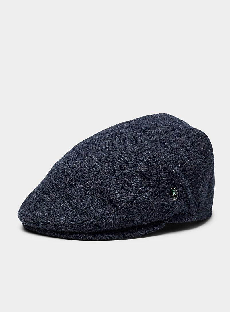 City Sport Blue Solid wool driver cap for men