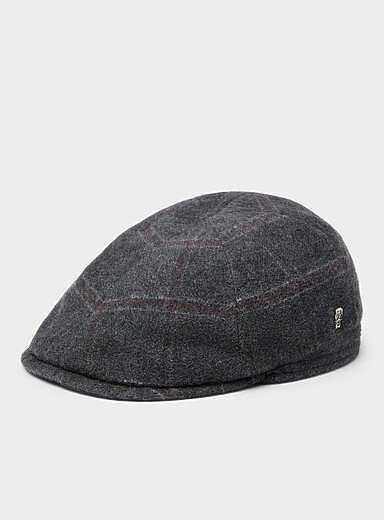 City Sport: Le casquette chauffeur charbon carreaux  Gris pour homme