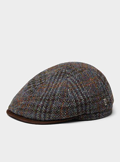 City Sport Blue Harris Tweed driver cap for men