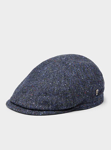 City Sport: Le casquette chauffeur tricot Donegal bleu Bleu pour homme