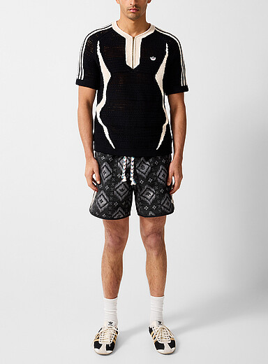 Le short bandes pointelle Ikat