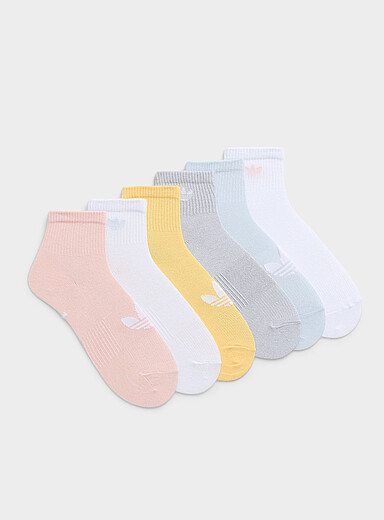 Pastel colour ankle socks 6-pack