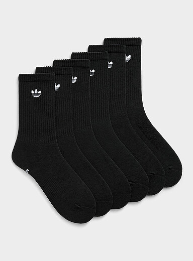 Les chaussettes c&ocirc;tel&eacute;es neutres Emballage de 6