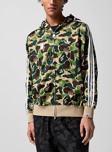 Shark Track camo pattern hooded jacket | Adidas X BAPE | | Simons