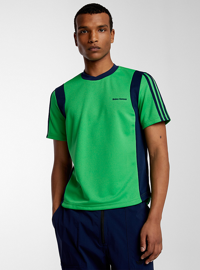 Adidas X Wales Bonner: Le t-shirt Football vert Vert pour homme