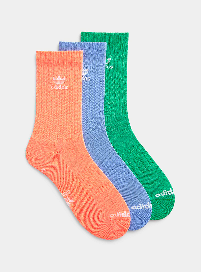 Adidas Originals: Les chaussettes Trefoil couleurs estivales Emballage de 3 Corail pour homme