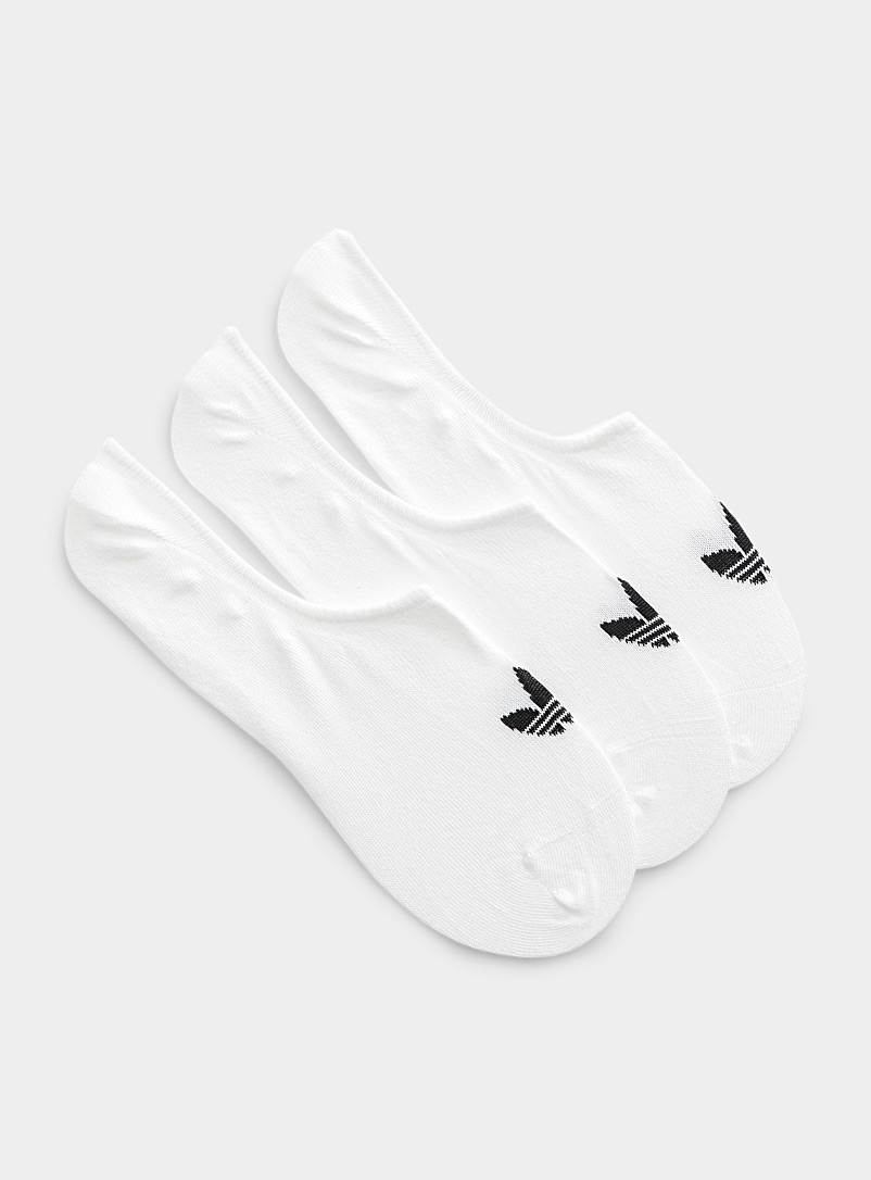 Adidas Originals: Les socquettes blanches logo Trefoil Emballage de 3 Blanc pour homme