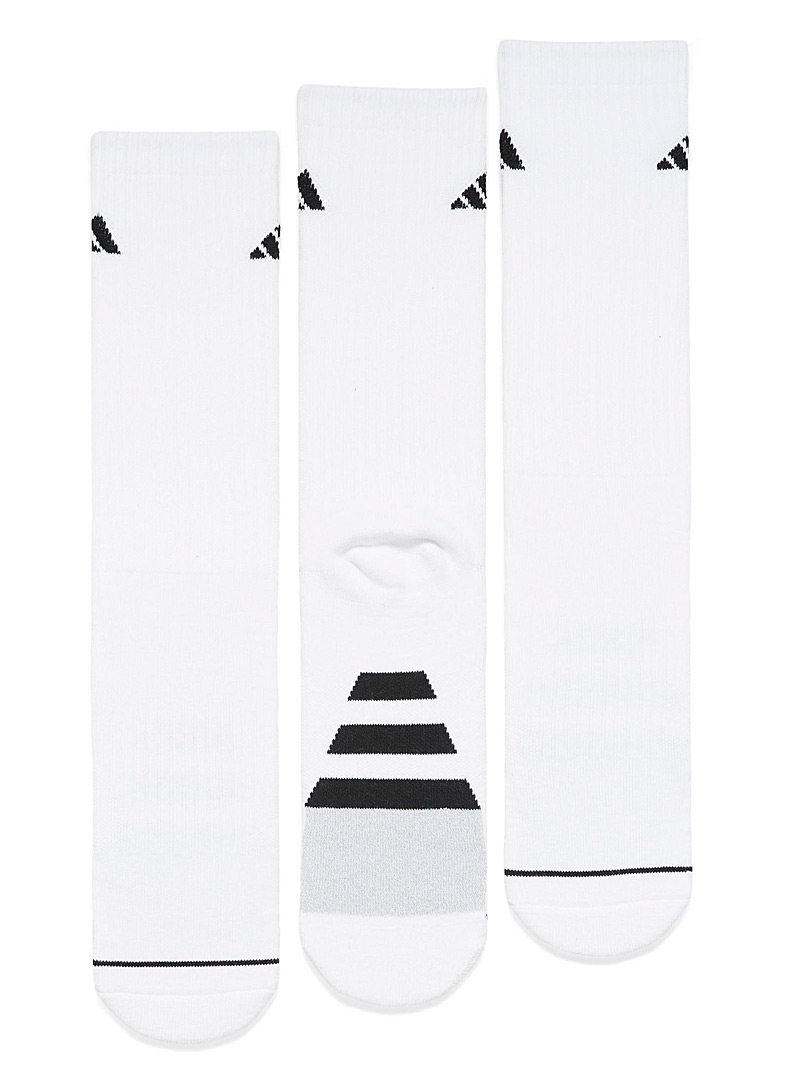 Adidas: Le bas athlétique logo trois bandes Ensemble de 3 Blanc pour homme