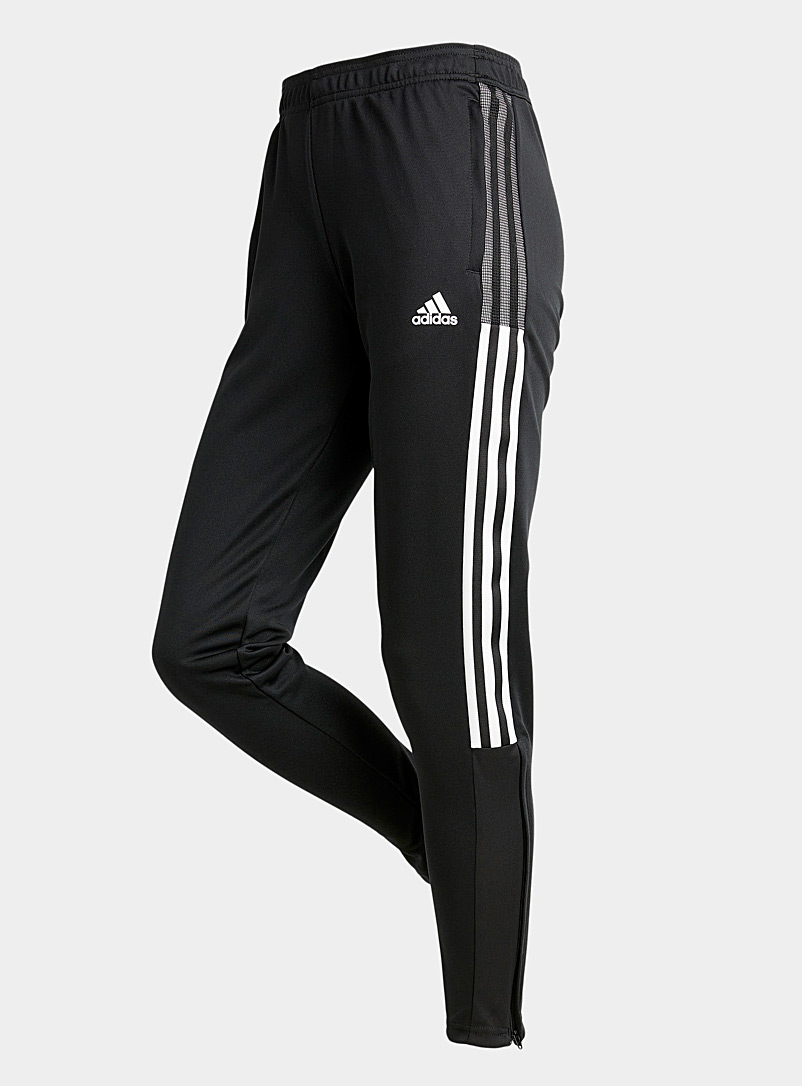 Adidas Black Tiro mesh-accent black track pant for women