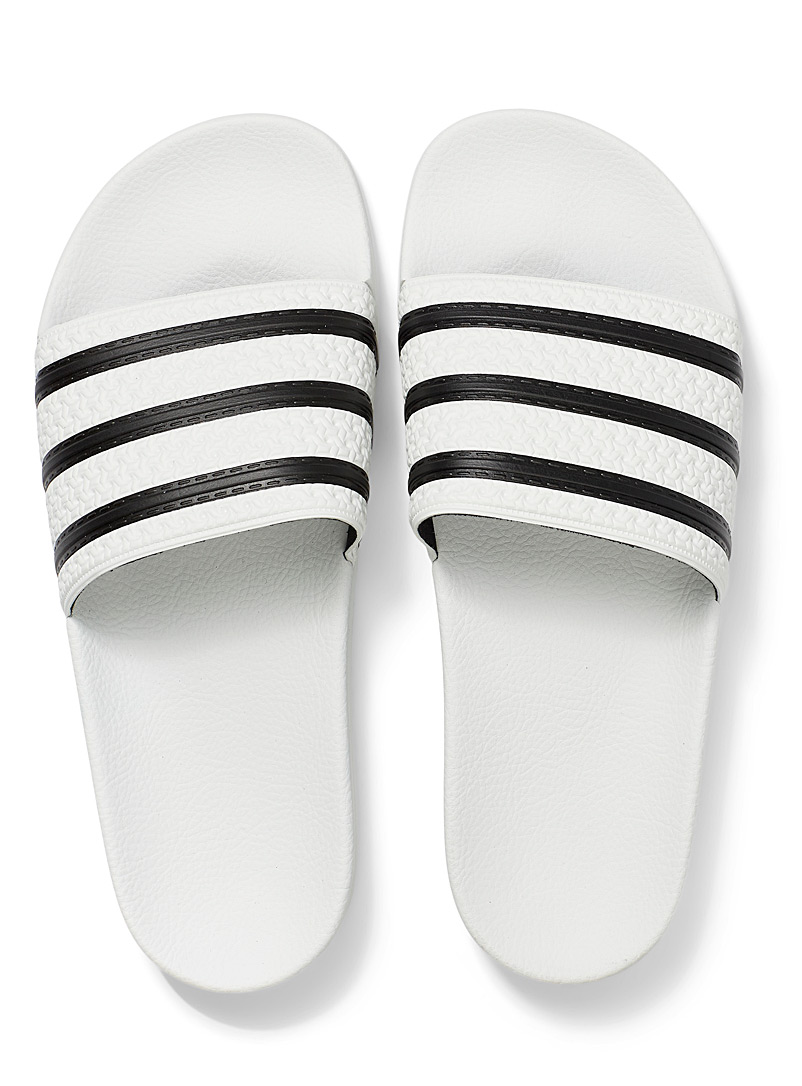 Adidas Originals: La sandale slide Adilette Homme Blanc pour homme