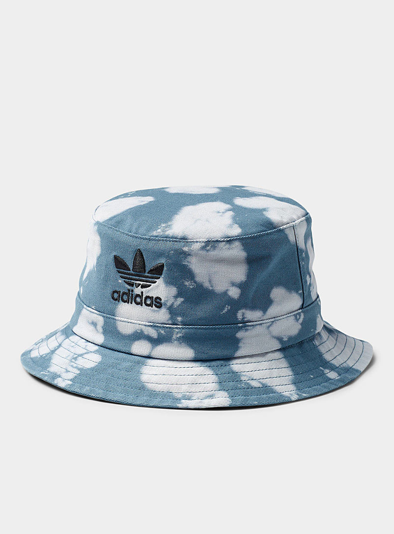 Adidas Originals Patterned Blue Tie-dye Trefoil bucket hat for men