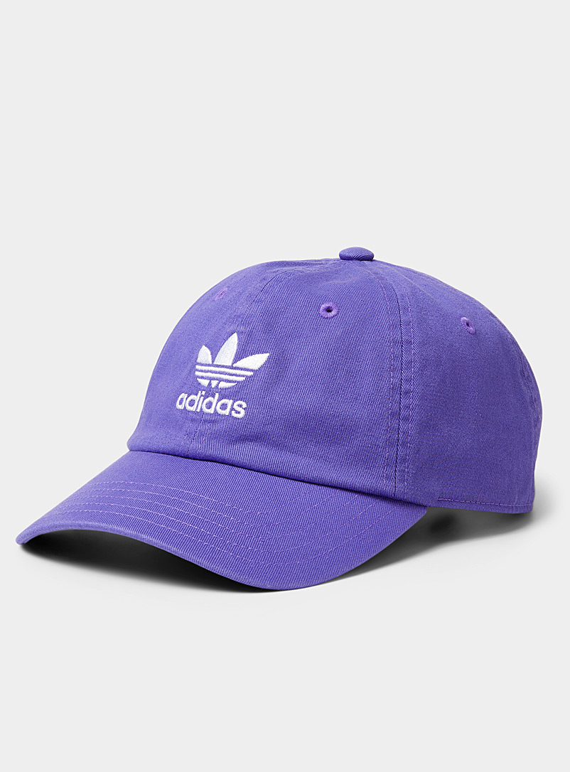 Adidas Originals Purple Embroidered logo purple baseball cap for women