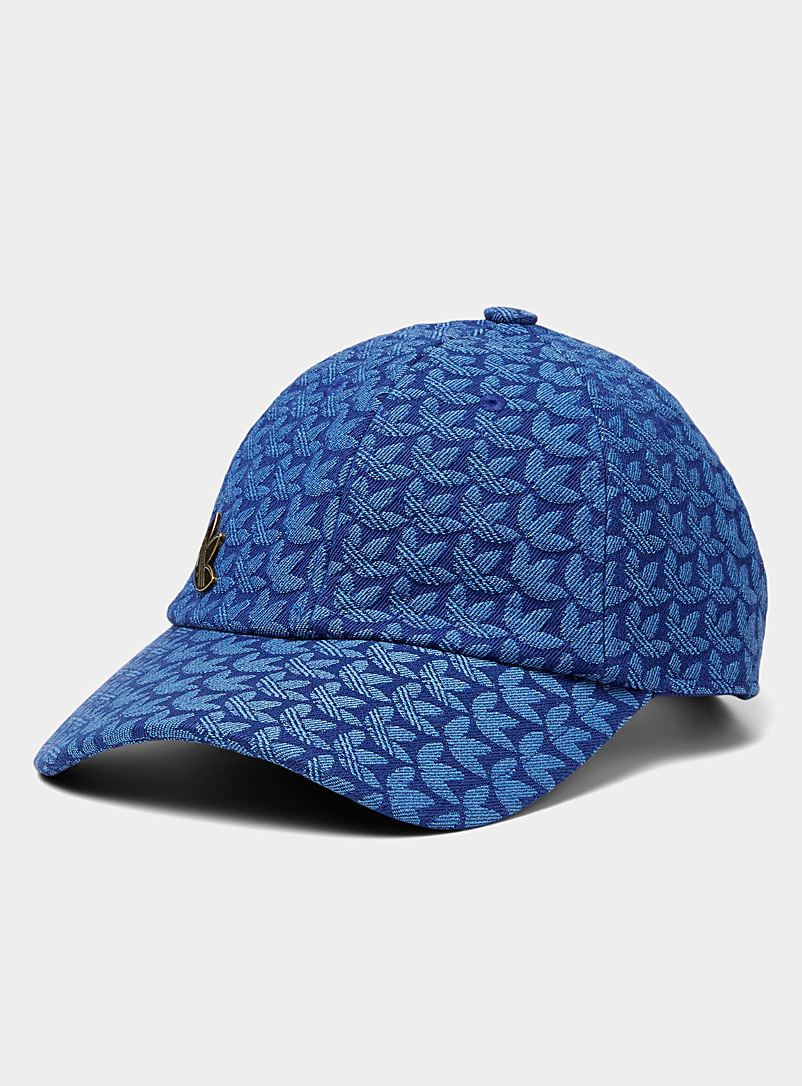 Adidas Originals: La casquette baseball logo répété Bleu à motifs pour femme