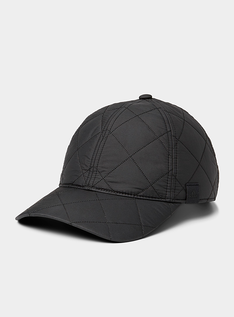 Adidas Black Recycled polyester quilted cap for women