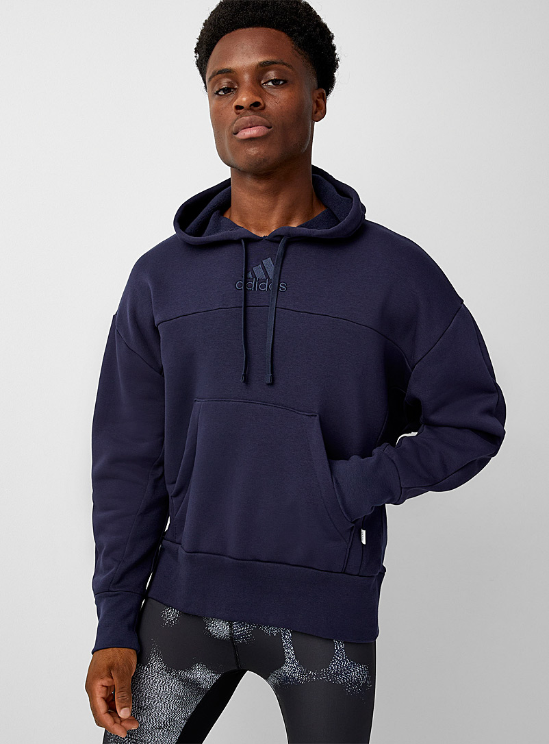 Adidas Marine Blue Studio Lounge hoodie for men