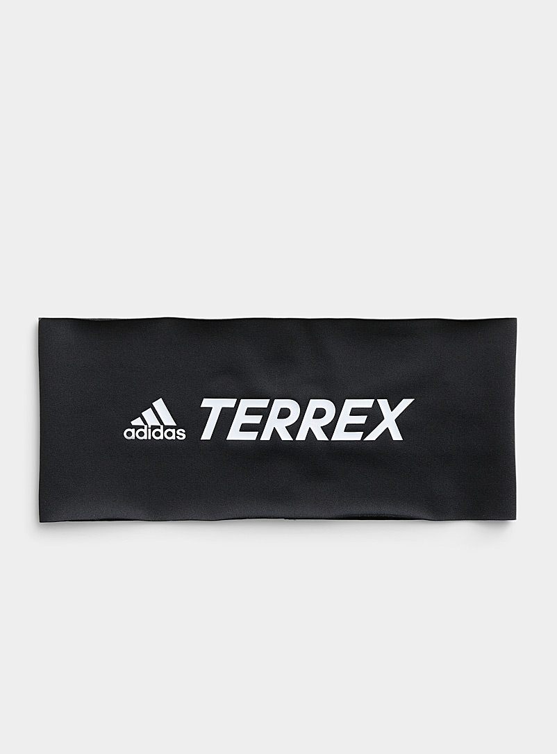 Adidas Black Terrex wide headband for men