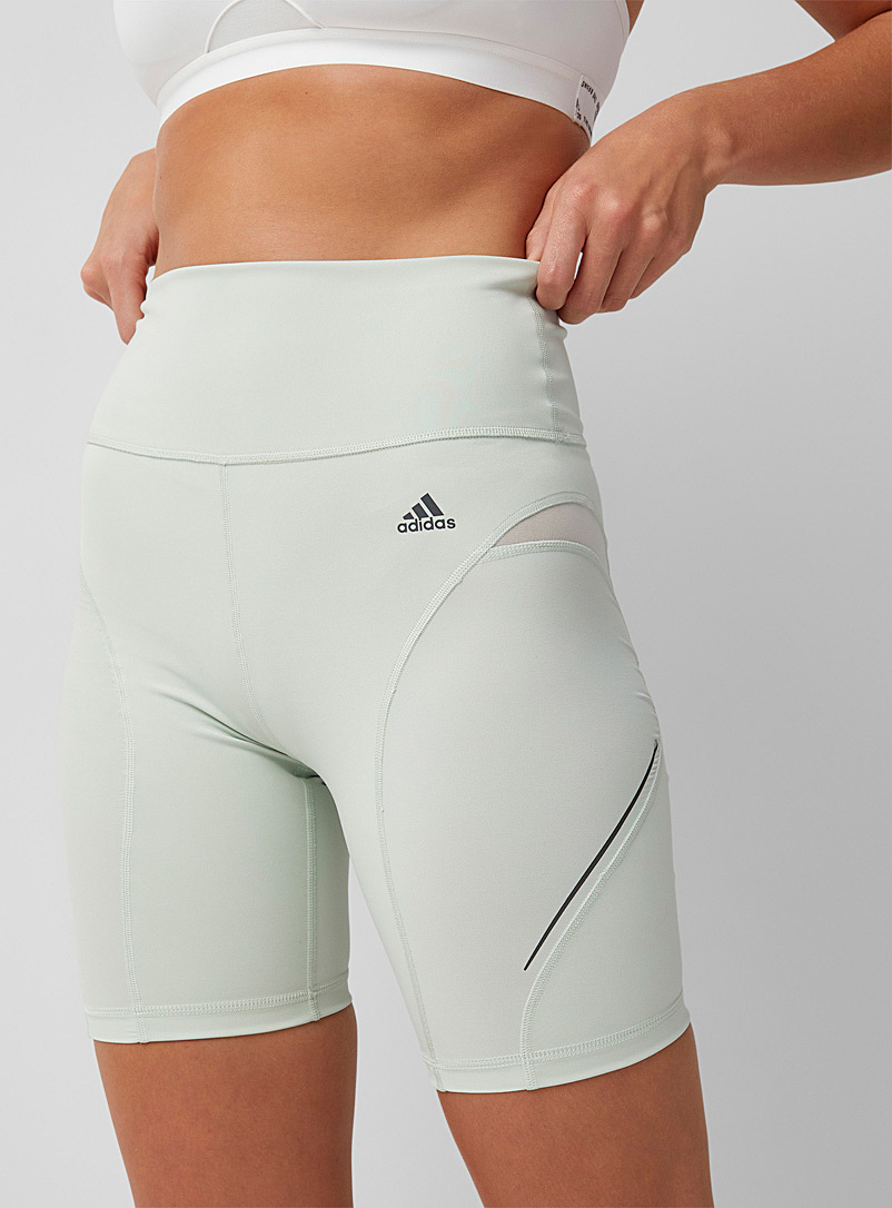 Adidas Lime Green Tailored HIIT mesh detail shorts for women