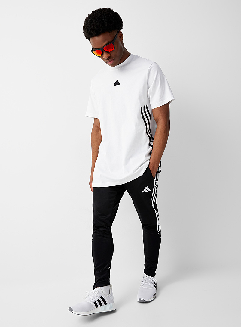 Adidas: Le pantalon piqué 3 bandes accents Tiro noir Noir pour homme