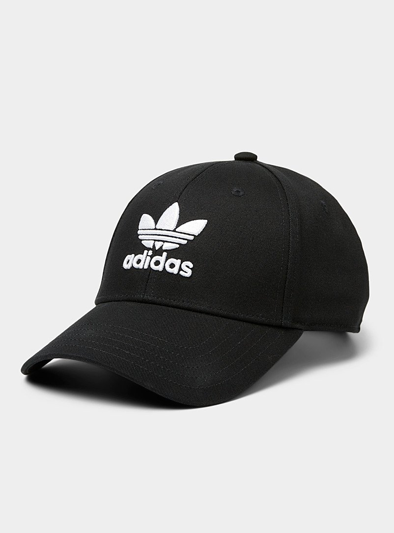 Adidas Originals Black Black Trefoil logo cap for men