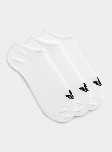 Adidas White Logo toe white ped socks Set of 3 for men