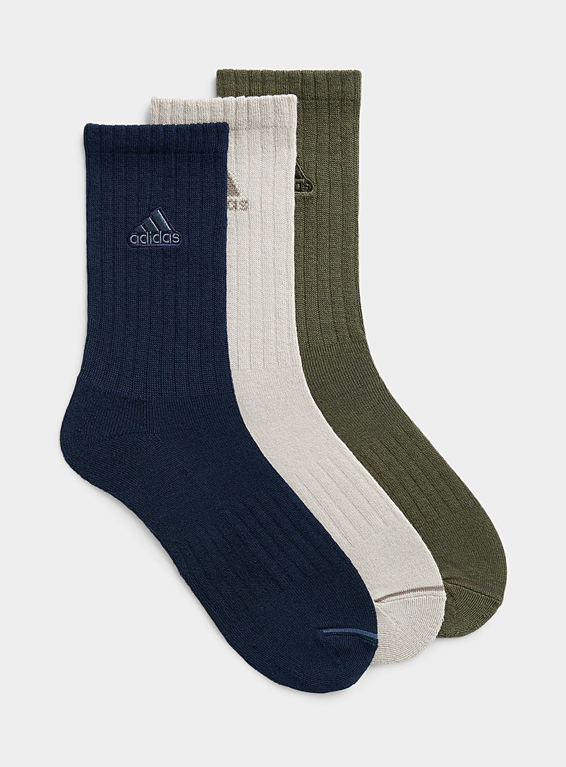 Adidas Originals: Les chaussettes coussinées côtelées Emballage de 3 Assorti pour homme