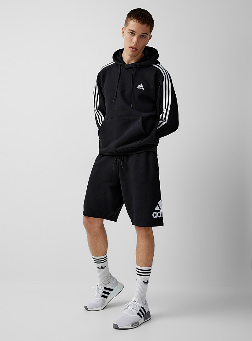 Adidas Black Large logo terry-lined short for men