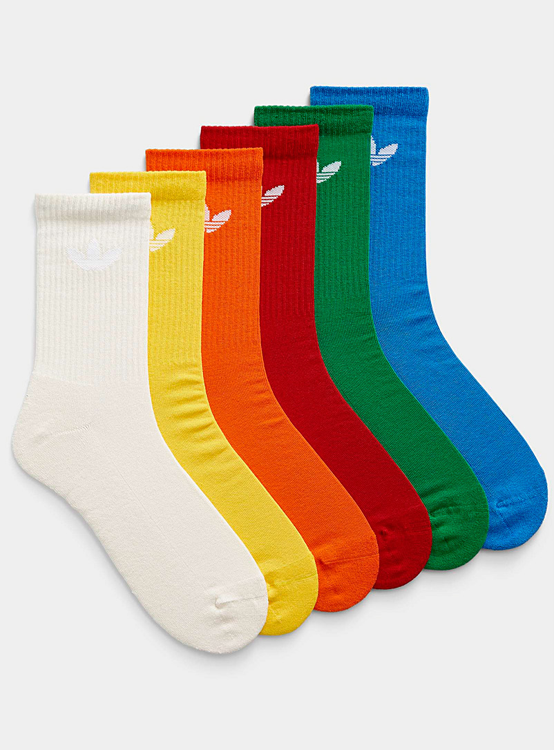 Adidas Originals Assorted Colourful athletic socks 6-pack for men