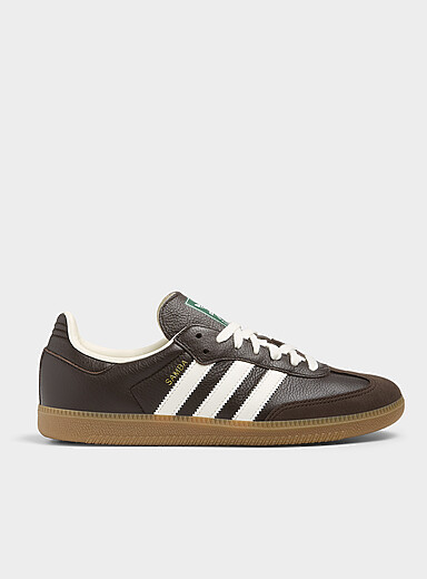 Samba OG brown faux-leather sneakers Men | Adidas Originals