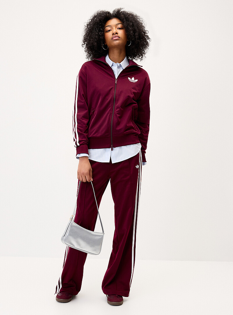 Adidas: La veste <i>track</i> tricot col montant Noir pour femme