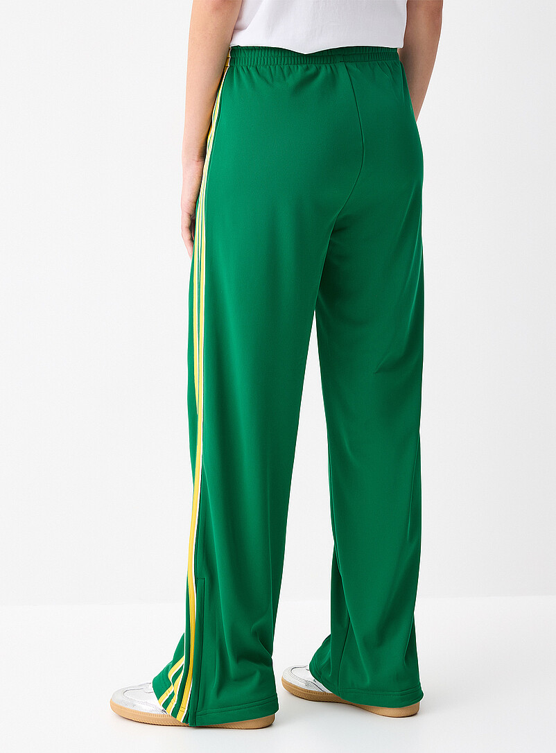 Adidas Black Three stripes wide-leg track pant for women