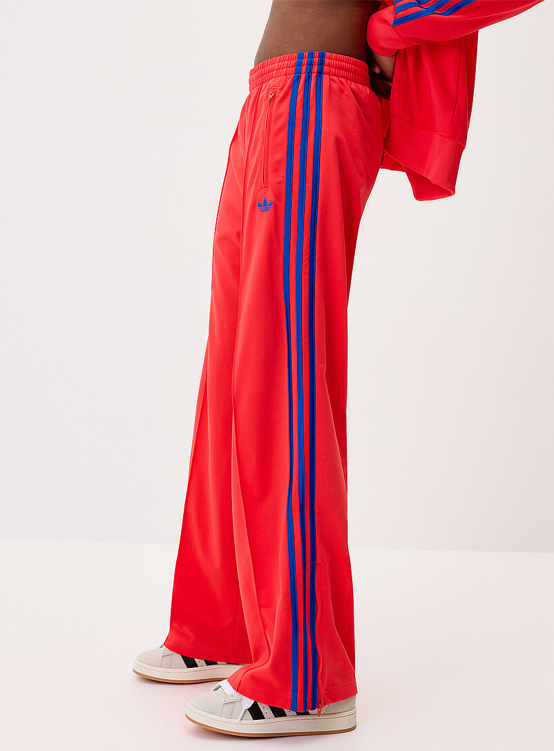 Adidas: Le pantalon <i>track</i> large 3 bandes Bourgogne  pour femme