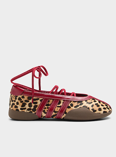 Adidas Leopard Leopard pony hair leather Taekwondo Mei ballet-sneakers Women for women
