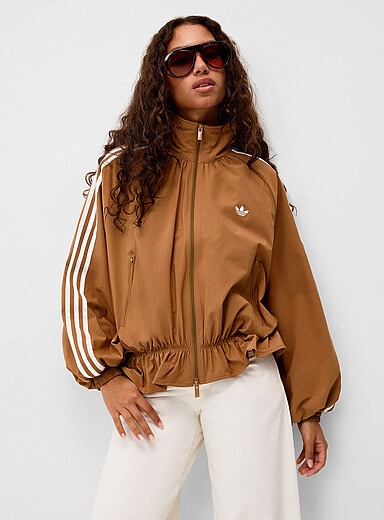 Adidas Originals Camel Puffy track jacket for women