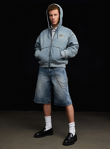Two-tone washed jort