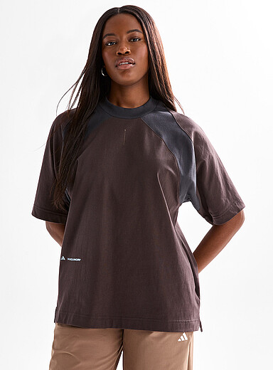 Adidas Slate Grey H. Koumori two-tone running T-shirt for women