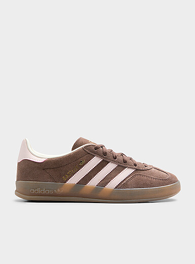 Le sneaker Gazelle Indoor taupe et rose Femme