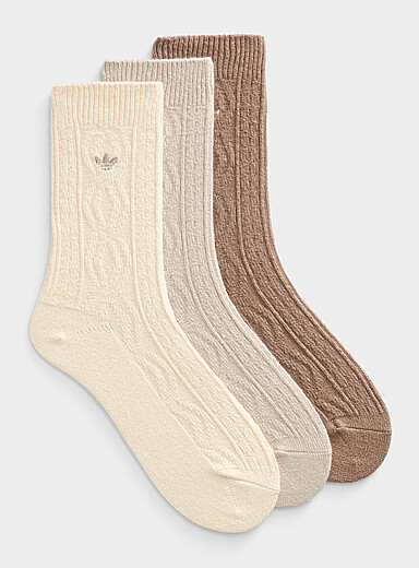 Ultra-soft twisted cable socks 3-pack